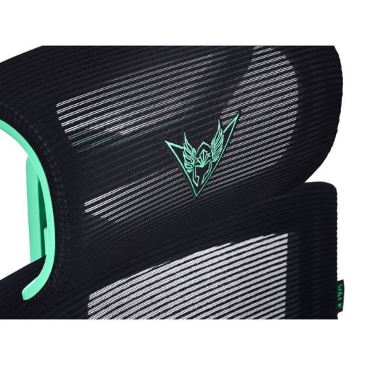 Valk Gaming Noma Cadeira Gaming de Malha Transpirável Preta/Aqua Menthe
