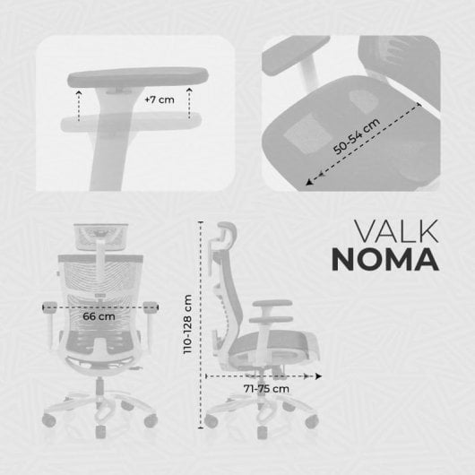Valk Gaming Noma Cadeira Gaming de Malha Transpirável Preta/Aqua Menthe