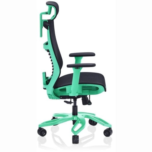Valk Gaming Noma Cadeira Gaming de Malha Transpirável Preta/Aqua Menthe