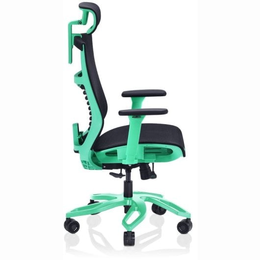 Valk Gaming Noma Cadeira Gaming de Malha Transpirável Preta/Aqua Menthe
