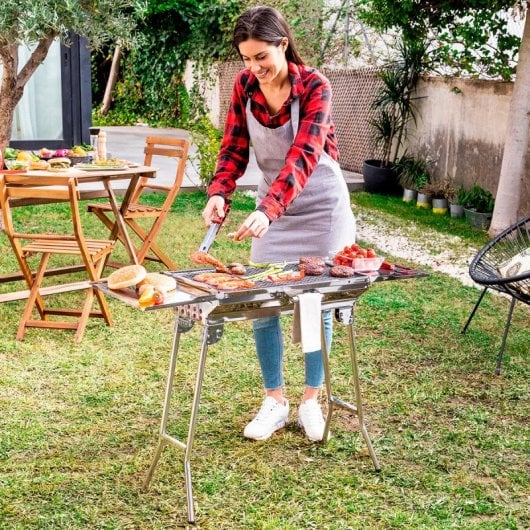 Barbecue a carbonella pieghevole in acciaio inossidabile Innovagoods Exelq