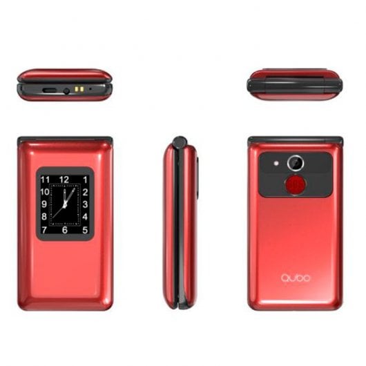 Telefono Qubo X-28BRD per Anziani Rosso Gratis