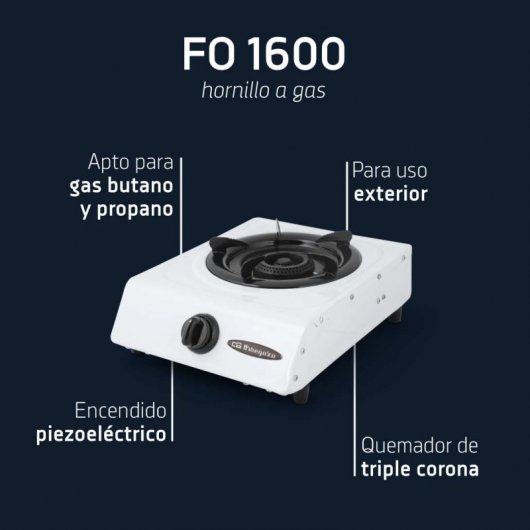 Orbegozo FO 1600 Fogão a Gás Branco