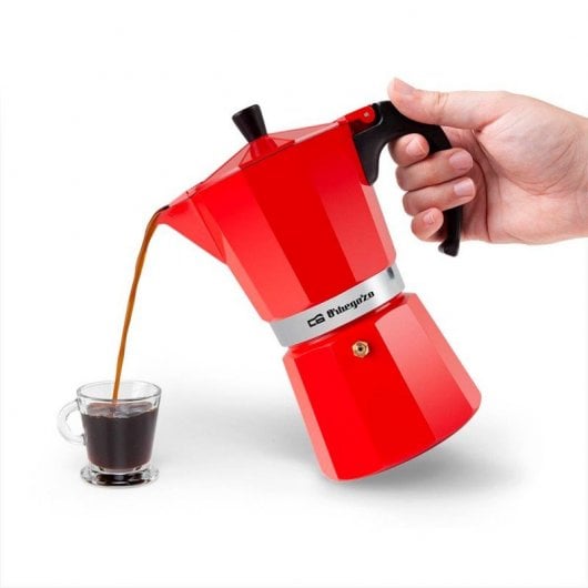 Orbegozo KFR 940 Cafetera Italiana 9 Tazas Roja