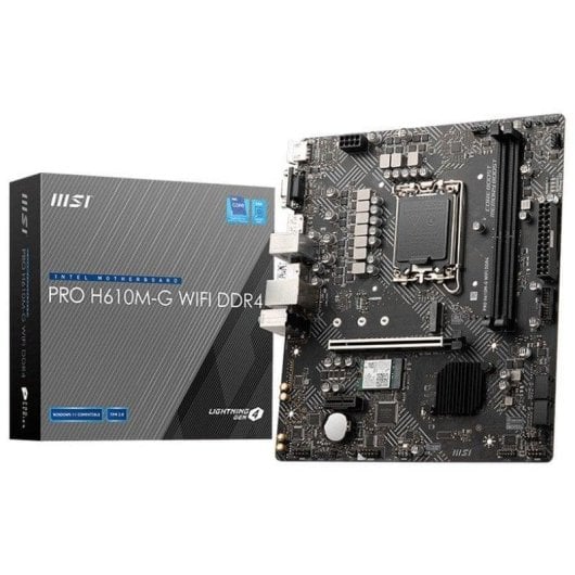 Carte mère MSI PRO H610M-G WIFI DDR4 Intel H610 LGA1700 DDR4 micro ATX Wi-Fi RAID