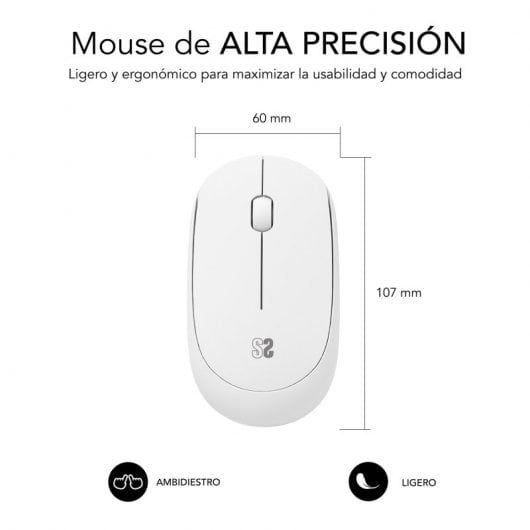 Subblim Harmony Pack Ratón Inalámbrico + Alfombrilla Gaming XL Púrpura