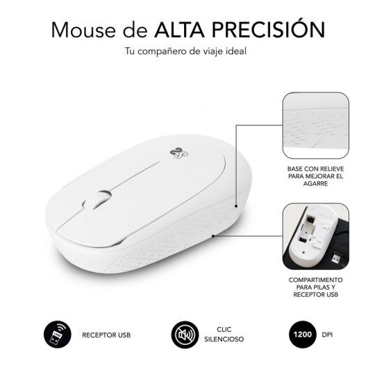 Subblim Harmony Pack Ratón Inalámbrico + Alfombrilla Gaming XL Púrpura
