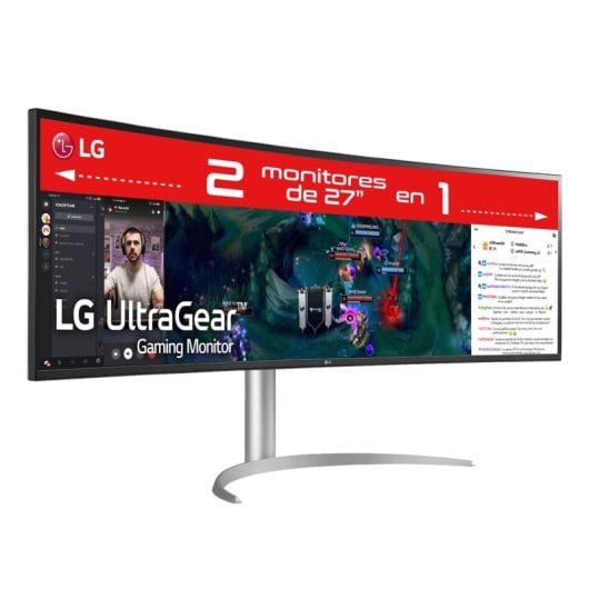 LG 49WQ95C-W LED display 124,5 cm (49") 5120 x 1440 Pixel UltraWide Dual Quad HD Argento