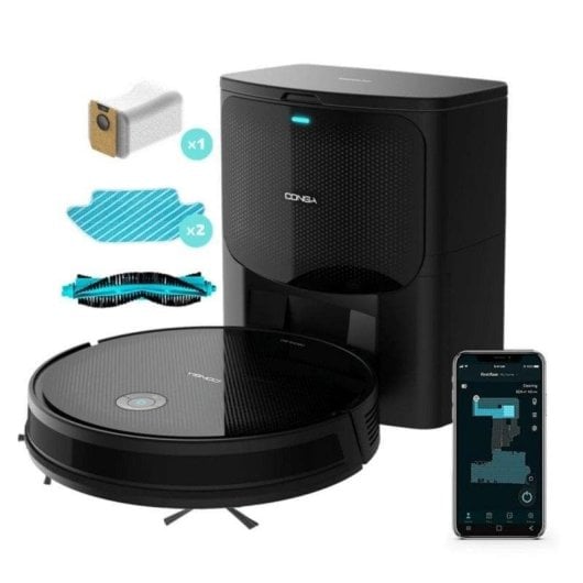 Aspirador Robô com Mopa Cecotec Conga 2499 Ultra Home Titanium Com Esvaziamento Automatico Navegação Giroscópica 2.100 Pa Controlo por Voz