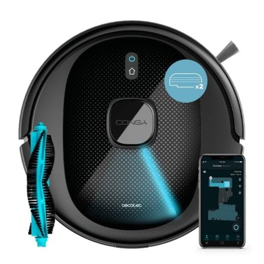 Aspirador Robô com Mopa Cecotec Conga 7490 Immortal X-Treme Navegação Laser 2.600 Pa