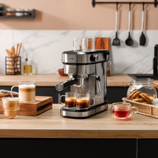 Cecotec Cafelizzia 790 Steel DUO Máquina de Café Expresso 1350W 20 Bar Aço Inoxidável