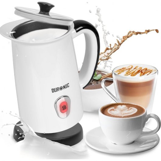 Duronic MF130 Espumador de Leche Caliente/Fría 550W Base Inalámbrica 360°