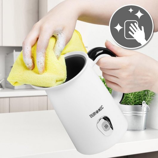 Duronic MF130 Espumador de Leche Caliente/Fría 550W Base Inalámbrica 360°