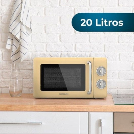 Cecotec ProClean 3010 Retro Microondas 20L 700W Amarillo