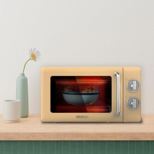 Cecotec ProClean 3110 Retro Micro-ondas com Grill 20L 700W Amarelo