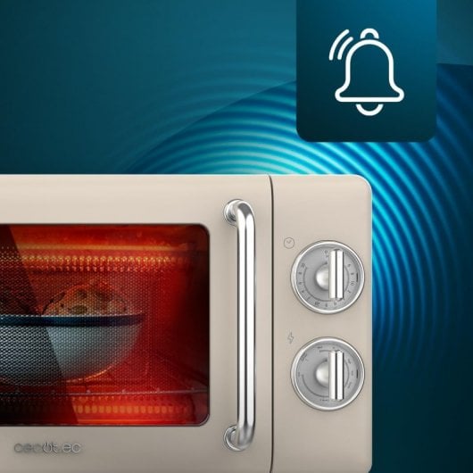 Cecotec ProClean 3110 Micro-ondes Rétro avec Grill 20L 700W Beige