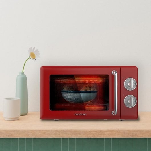 Cecotec ProClean 3110 Retro Micro-ondas Com Grill 20L 700W Vermelho