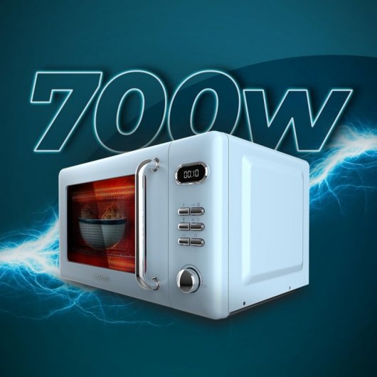 Cecotec ProClean 5110 Retro Microondas con Grill 20L 700W Azul
