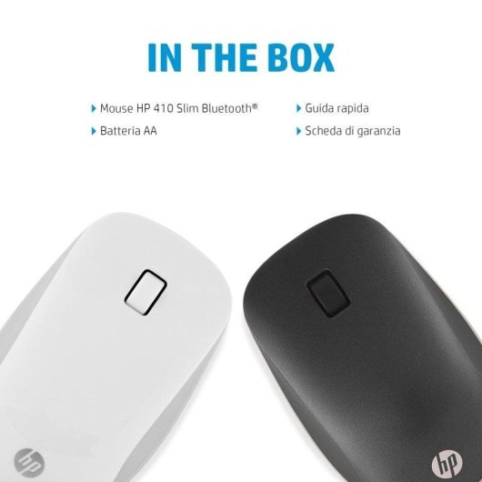 HP 410 Ratón Inalámbrico Bluetooth de Perfil Bajo 1200 DPI Blanco