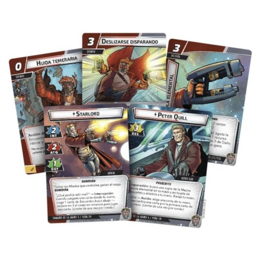 Pack Héroe Star-Lord Marvel Champions 60 cartas mazo pregenerado y ampliación