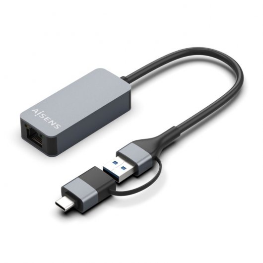 Aisens A109-0710 Adattatore USB 3.2 Gen1/RJ45 2500Mbps 15cm Grigio