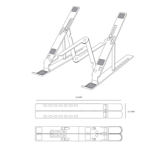 Supporto per laptop/tablet Aisens LPS3M-179 fino a 15" Grigio