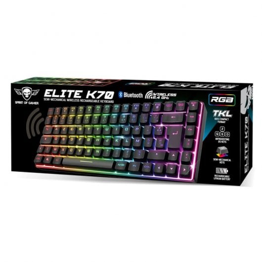 Spirit of Gamer Elite K70 RGB Teclado Gaming Sem Fios