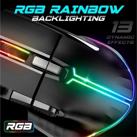 Spirit of Gamer Pro M5 RGB Ratón Gaming 12800DPI Negro