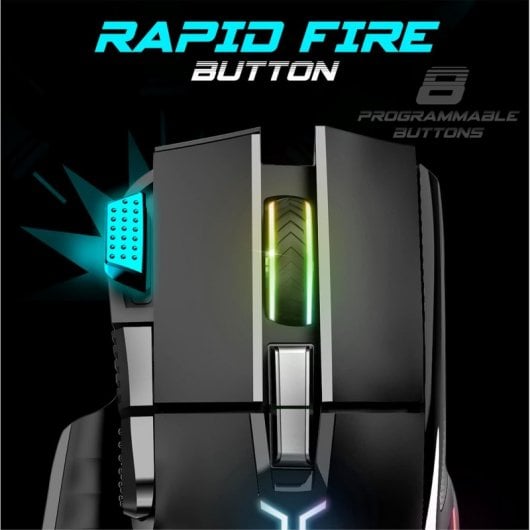 Spirit of Gamer Pro M5 RGB Ratón Gaming 12800DPI Negro