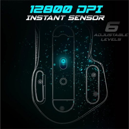 Spirit of Gamer Pro M5 RGB Ratón Gaming 12800DPI Blanco