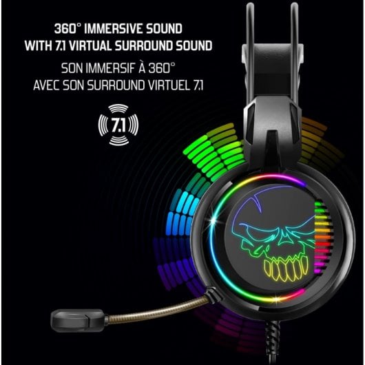 Spirit of Gamer Elite H10 Headset Gaming RGB 7.1 Preto