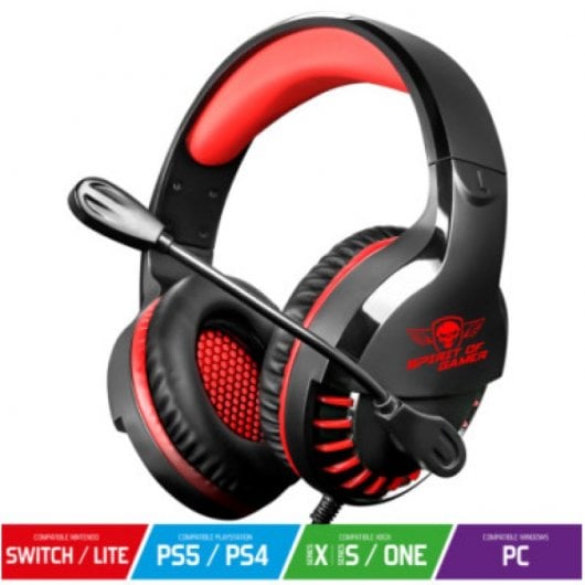 Cuffie da gioco multipiattaforma Spirit of Gamer Pro-H3 Rosse