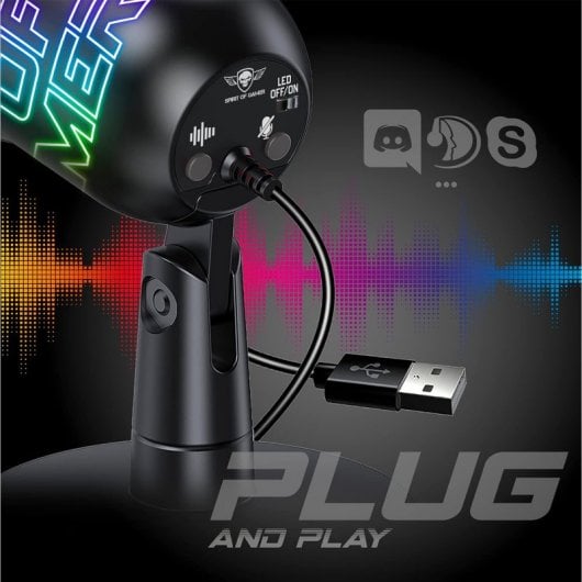 Spirit of Gamer Eko 400 Micrófono Gaming RGB Profesional