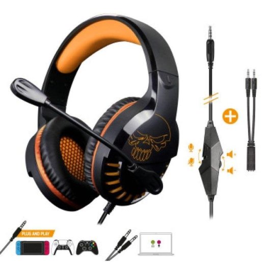 Auriculares Spirit of Gamer PRO-H3 con cable jack 3,5 mm Gaming Negro Naranja