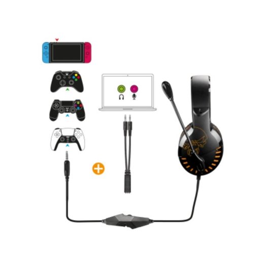 Auriculares Spirit of Gamer PRO-H3 con cable jack 3,5 mm Gaming Negro Naranja