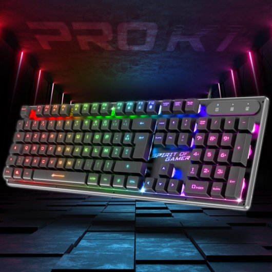 Spirit of Gamer Pro K1 Teclado Gaming RGB Negro