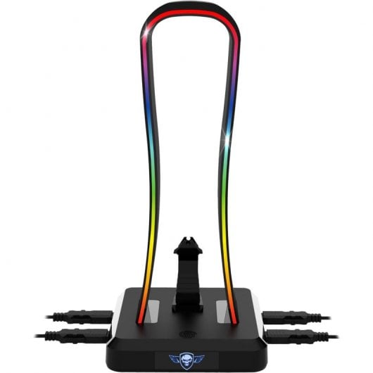 Spirit of Gamer Sentinel Soporte Auriculares Gaming RGB x4 USB 2.0 Negro