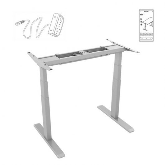 Kimex 150-2401W Base de Escritorio Motorizada Regulable Gris