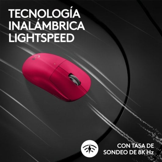 Logitech G PRO X SUPERLIGHT 2 LIGHTSPEED Ratón Inalámbrico Gaming Rosa 44000 DPI