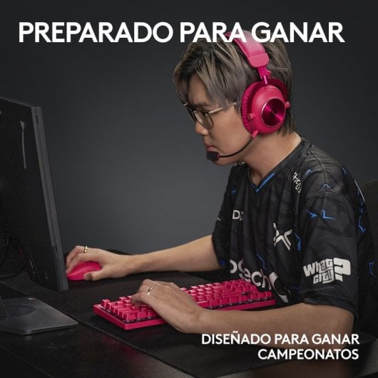 Logitech G PRO X SUPERLIGHT 2 LIGHTSPEED Ratón Inalámbrico Gaming Rosa 44000 DPI