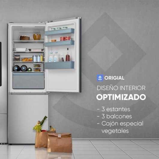 Origial Cool&Freeze 185 Essential Inox Frigorífico Combi Total No Frost E Acero Inoxidable