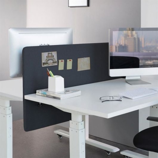 Kimex 150-3052 Panel Divisor Acústico para Escritorio 150x60cm Gris Oscuro
