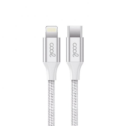Cabo USB de nylon legal tipo C para Lightning 1,2 m branco