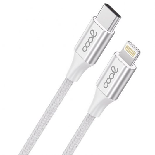 Cavo USB in nylon da tipo C a Lightning da 1,2 m bianco