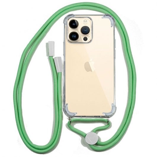Cool Carcasa Cordón Verde para iPhone 14 Pro Max
