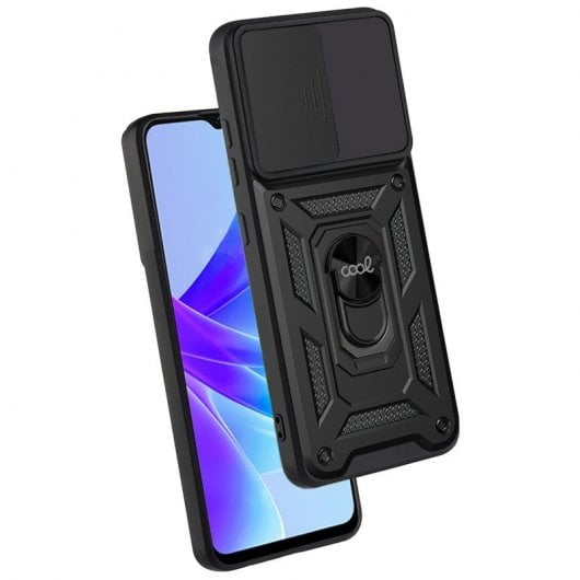 Étui rigide noir cool avec anneau pour Oppo A57s/A77 5G/Realme Narzo 50 5G