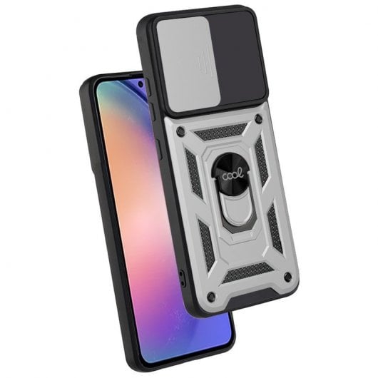 Cool Carcasa Hard Ring Plata para Samsung Galaxy A54 5G