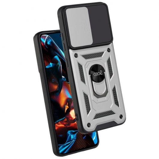 Cool Hard Ring Capa Prateada para Xiaomi Redmi Note 12 5G/Poco X5 5G