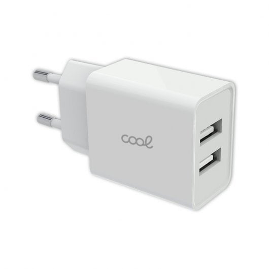 Cooles Universal-Netzwerkladegerät, Eingang 2 x USB 2,4 A, Weiß