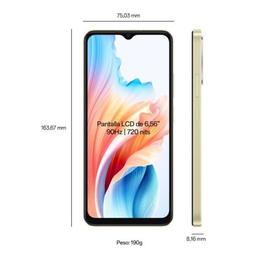 OPPO A38 4G 4GB 128GB 6.56" Negro